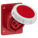 Emptec Socket 16Amp 4pole IP44 6h Panel Flanged Sloping
