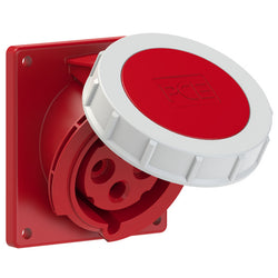 Emptec Socket 32Amp 4pole IP67 6h Panel Flanged Sloping