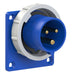 Emptec Plug 16Amp 3pole IP67 6h Panel Flanged Straight