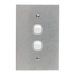 Clipsal Switch 2Gang BSL STtyle S/Steel