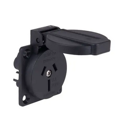 ECS Engcomp Safety Socket 3x15A, IP54, Au/NZ Standard Black