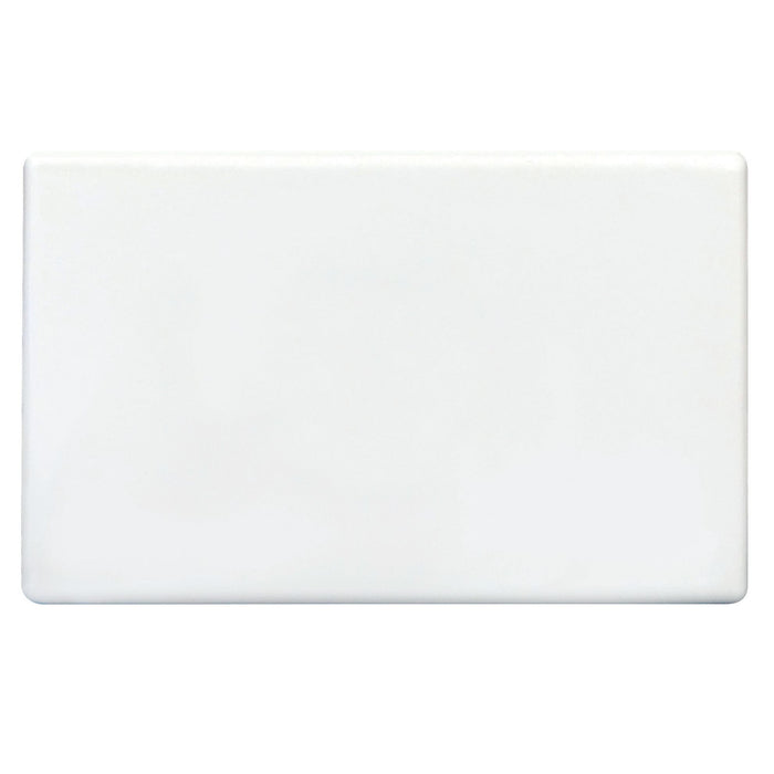 Tradesave Sleek Blank Plate Accepts All Tradesave Mechanisms Flame Resistant Polycarbonate White