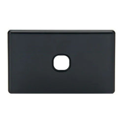 Tradesave Sleek 1 Gang Switch Plate ONLY Accepts all Tradesave Mechs Flame Resistant. Matt Black