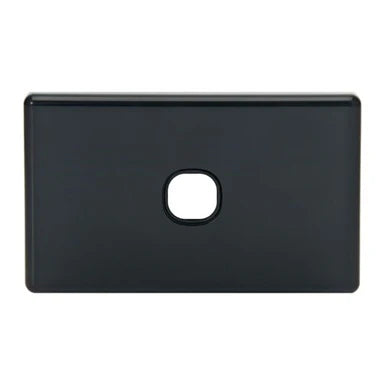 Tradesave Sleek 1 Gang Switch Plate ONLY Accepts all Tradesave Mechs Flame Resistant. Matt Black