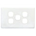 Tradesave Sleek 5 Gang Switch Plate ONLY Accepts all Tradesave Mechs Flame Resistant. Matt Black