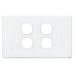 Tradesave Sleek 4 Gang Switch Plate ONLY Accepts all Tradesave Mechs Flame Resistant. Matt Black