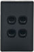 Tradesave Sleek 16A 2-Way Vertical 4 Gang Switch. Flame Resistant. Matt Black