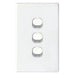 Tradesave Sleek 16A 2-Way Vertical 3 Gang Switch. Flame Resistant. Matt Black