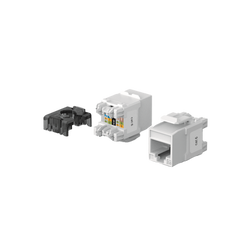 4Cabling 4C Cat6 UTP keystone Jack 180 Degree, without Shutter 50u