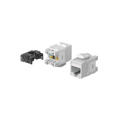 4Cabling 4C Cat6 UTP keystone Jack 180 Degree, without Shutter 50u