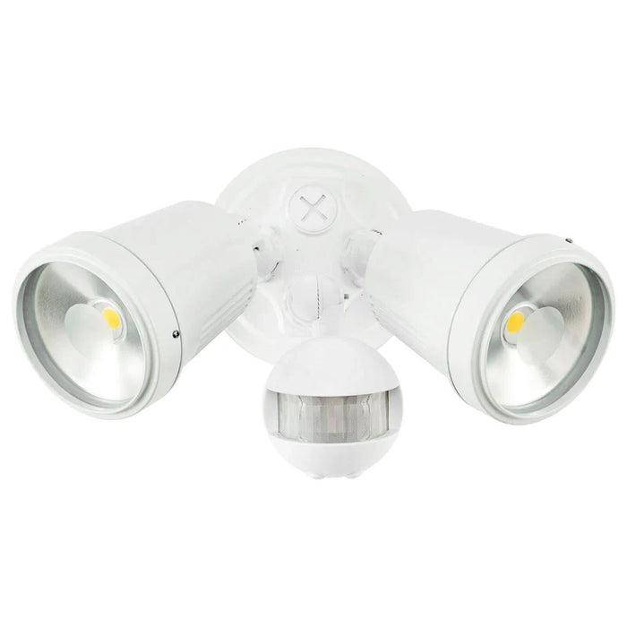 BRILLIANT HUNTER-III 2 LIGHT LED FLOODLIGHT WITH SENSOR - WHITE