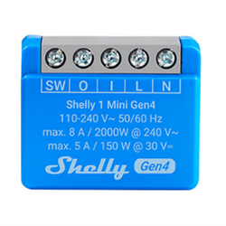 Shelly 1 Mini Gen4 Wifi/Zigbee-Operated 8A Relay Switch