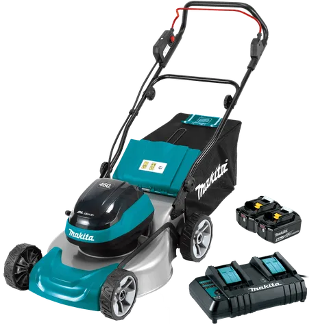 Makita 18V x2 LXT Brushless 460mm Lawnmower 2x 5.0Ah Kit