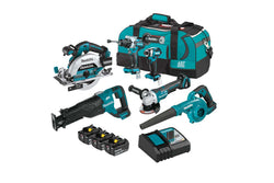 Makita 18V LXT 6PC 3x 5.0Ah Combo Kit