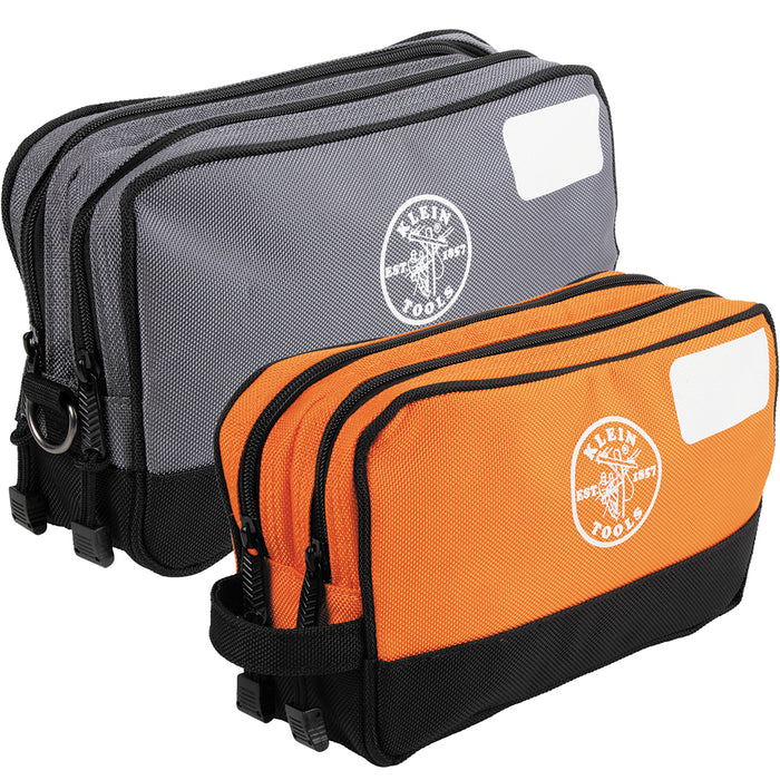 Klein Tool Bag Pouch Dual Zipper 2pack