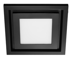 Manrose Contour Large Square Fascia & Tri Colour Led Matte Black