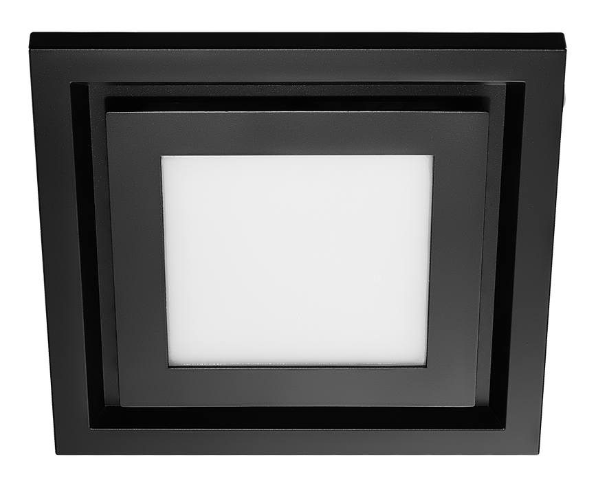 Manrose Contour Large Square Fascia & Tri Colour Led Matte Black