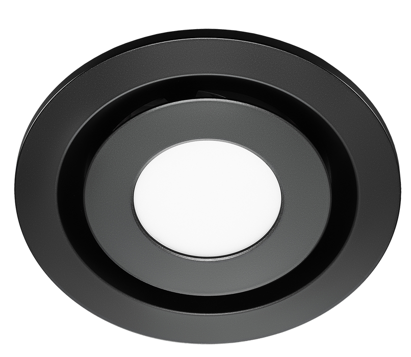 Manrose Contour Large Round Fascia & Tri Colour Led Matte Black
