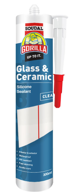 Holdfast Gorilla Glass & Ceramic Silicone Sealant 300ml Clear