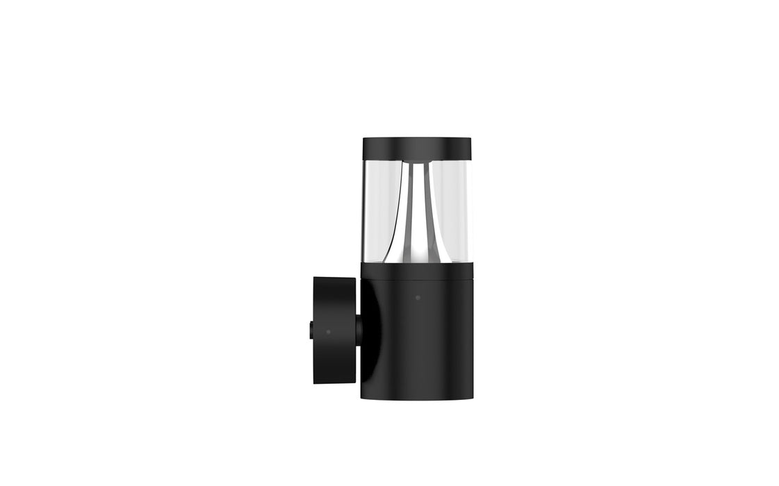 Pureled Bollard Light - Head Only 8W CCT Selectable 3000K/4000K 500-600lm Triac Dimming IP65 100mm Diameter Clear Diffuser / Black