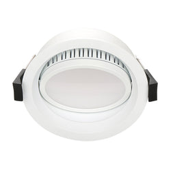 Pureled Platinum Gimbal Downlight 13W CCT Selectable 3000K/4000K/6000K 760-900lm Triac Dimming IP20/IP20 95-100mm Cutout External Driver with Flex and Plug