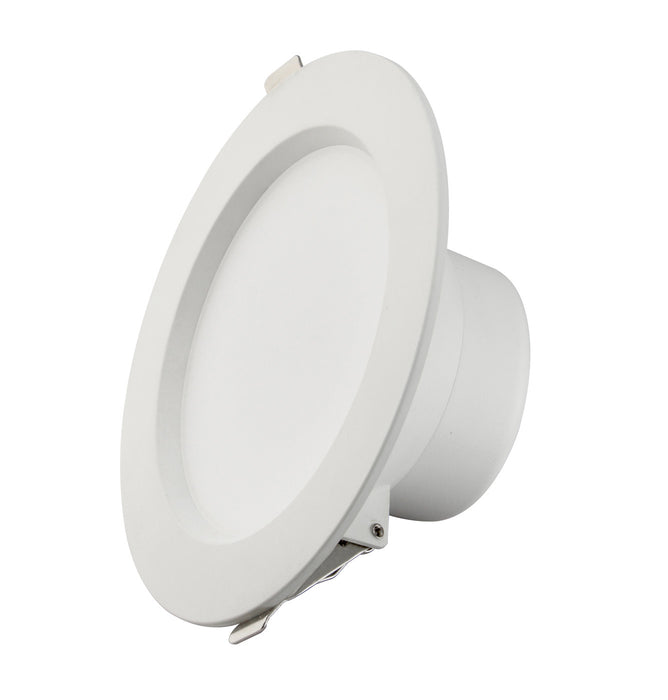 Pureled Eco Downlight with Recessed Diffuser 10W CCT Selectable 3000K/4000K/5700K 800-940lm Triac Dimming IP54/IP20 90-95mm Cutout Built in Driver with Flex and Plug
