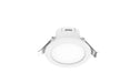 Pureled Eco Downlight with Flush Diffuser 7W CCT Selectable 3000K/4000K/5700K 550-620lm Triac Dimming IP54/IP20 70-75mm Cutout Built in Driver with Flex and Plug