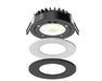 Pureled Fire Rated Downlight 12W CCT Selectable 3000K/4000K/5700K 1000-1200lm Triac Dimming IP65/IP40 90mm Cutout External Driver with Flex and Plug