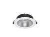 Pureled Low Glare Downlight with Silver Reflector 11W CCT Selectable 4000K/5700K CRI>90 UGR<19 1200-1500lm Triac Dimming IP54/IP40 140-150mm Cutout External Driver with Quick Connect