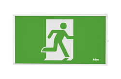 Pureled Jumbo Surface Mount Exit Light 48M Single Sided 5W Maintained IP20 White Directional Signs Included