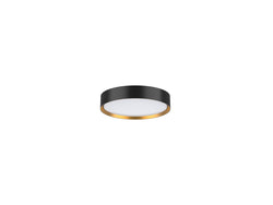 Pureled Platinum Oyster Light 18W CCT Selectable 3000K/4000K/5700K 1300-1550lm Triac Dimming IP44 301mm Diameter Gold/Black