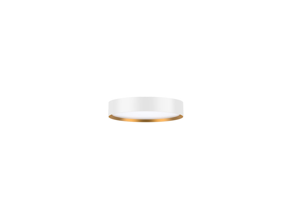 Pureled Platinum Oyster Light 18W CCT Selectable 3000K/4000K/5700K 1550-1750lm Triac Dimming IP44 301mm Diameter Gold/White