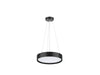 Pureled Suspension Kit with Ceiling Rose for Platinum Oyster Lights Black 1500mm Long