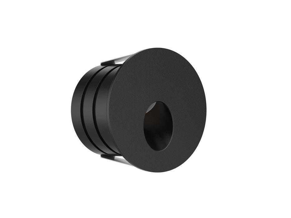 Pureled 24V Outdoor Step Light Oval 2W 3000K 60lm Non Dimming IP65 44mm Cutout Black