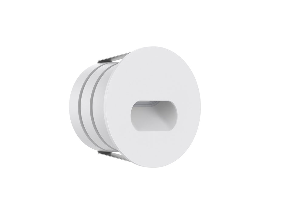 Pureled 24V Outdoor Step Light Eliptical 2W 3000K 55lm Non Dimming IP65 44mm Cutout White