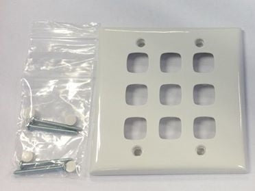Legrand HPM HPMSQ770/9PL  Square plate 9 gang White