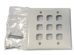 Legrand HPM HPMSQ770/9PL  Square plate 9 gang White