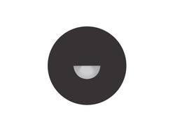 Pureled Magnetinc Faceplate for Indoor Step Light 55mm Diameter Semi-Round Optics Black