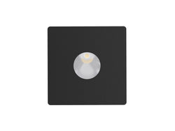 Pureled Magnetinc Faceplate for Indoor Step Light 55 x 55mm Round Optics Black