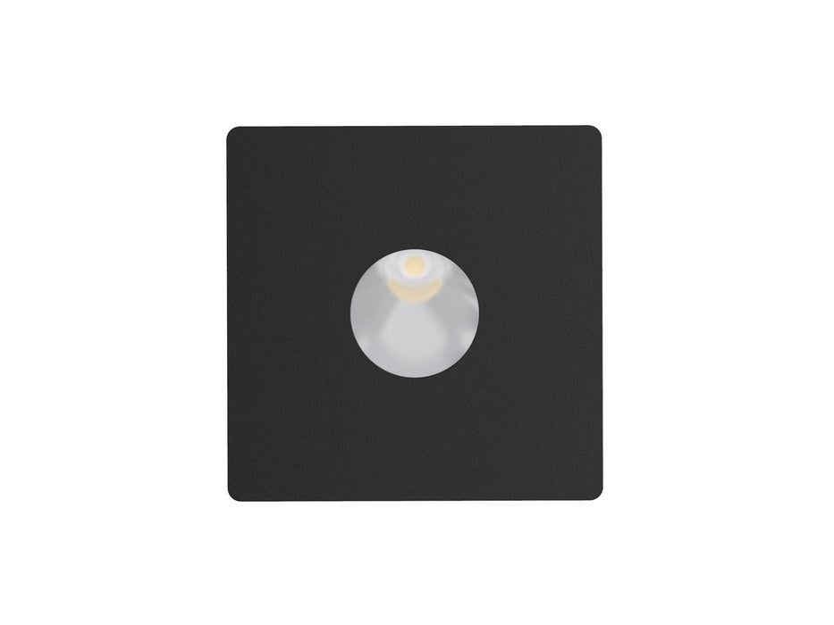 Pureled Magnetinc Faceplate for Indoor Step Light 55 x 55mm Round Optics Black