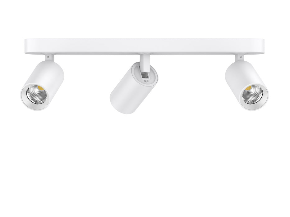 Pureled Triple Indoor Spot Light 18W CCT Selectable 3000K/4000K/5000K CRI>90 1200-1450lm Triac Dimming IP20 White