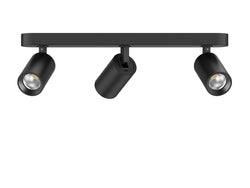 Pureled Triple Indoor Spot Light 18W CCT Selectable 3000K/4000K/5000K CRI>90 1200-1450lm Triac Dimming IP20 Black