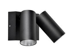 Pureled Twin Luxe Outdoor Wall Light 16W CCT Selectable 3000K/4500K/6000K 1000lm Non Dimming IP65 Black