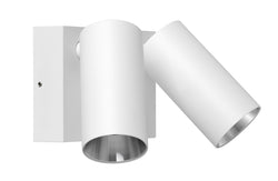 Pureled Twin Luxe Outdoor Wall Light 16W CCT Selectable 3000K/4500K/6000K 1000lm Non Dimming IP65 White