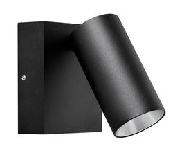 Pureled Single Luxe Outdoor Wall Light 8W CCT Selectable 3000K/4500K/6000K 500lm Non Dimming IP65 Black