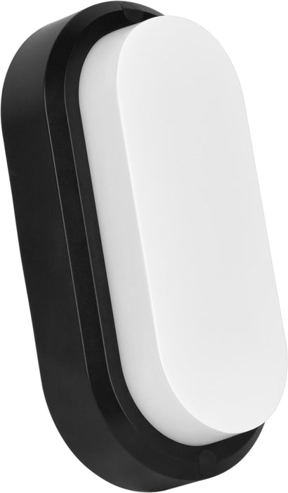 Pureled Eco Bunker Light Oval 8W CCT Selectable 3000K/4000K/5000K 720-1080lm Non Dimming IP54 Black