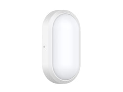 Pureled Platinum Bunker Light Oval 10W CCT Selectable 3000K/4000K/5700K 900-100lm Non Dimming IP65 White