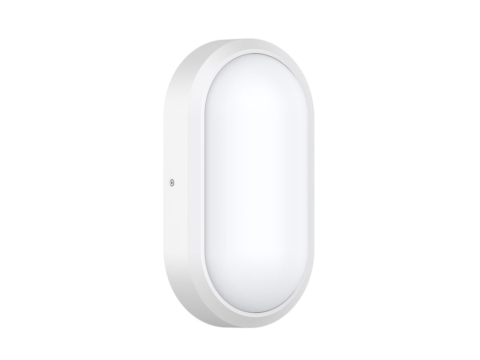 Pureled Platinum Bunker Light Oval 10W CCT Selectable 3000K/4000K/5700K 900-100lm Non Dimming IP65 White