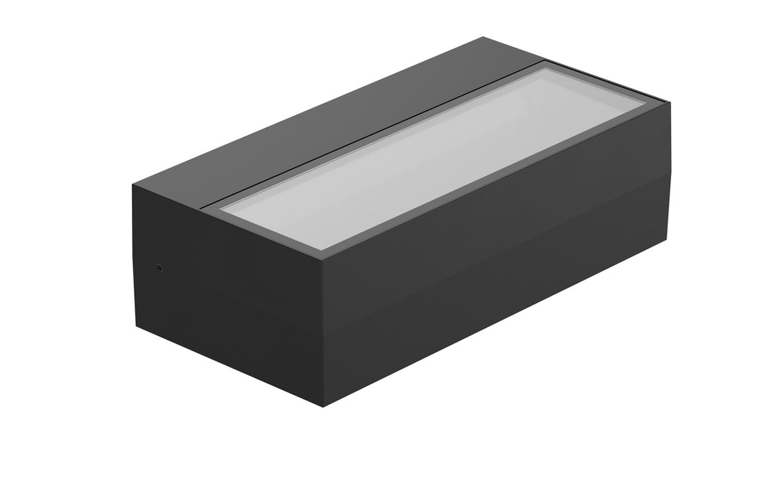 Pureled Up/Down Rectangle Wall Light 10W CCT Selectable 3000K/4000K/5700K 600-750lm Non Dimming IP65 Black