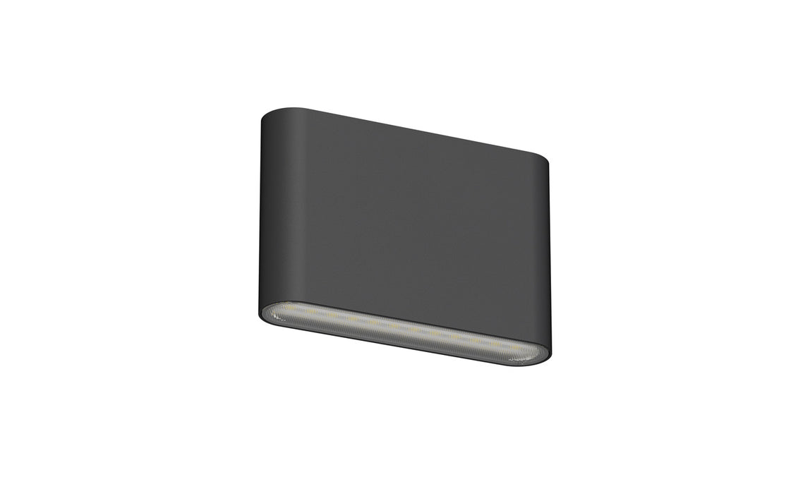 Pureled Low Profile Up/Down Wall Light 6W CCT Selectable 3000K/4000K/5700K 480-320lm Non Dimming IP65 Black